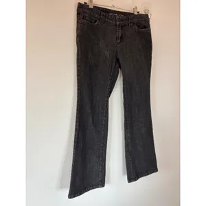 Michael Kors Black Sequin Fleur De‎ Lis Bootcut Jeans Womens 8P Petite thumbnail 6
