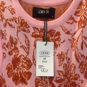 Cider Pink Two-Piece Mini Dress with Orange Floral Pattern thumbnail 4