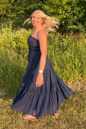 Altar'd State Navy Maxi Dress thumbnail 1