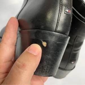 Tommy Hilfiger gold buckle Parson‎ boots black leather size 39 thumbnail 2