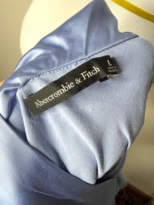Abercrombie Pale Blue Satin Cowl Back Maxi Dress thumbnail 4