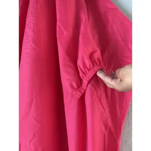 Karen T Design Hot Pink Balloon Bubble Dress Ruffle Midi Boho Flawless‎ OS Plus thumbnail 3