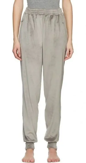 Skims Velour Jogger Pants Womens‎ Large Gray Stretch Cozy Minimalist Lounge thumbnail 1