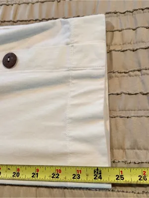 Soft Surroundings Newport Beach Cropped Wide Leg Pants White Cream Small Buttons thumbnail 8