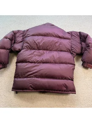 Vintage 90s Columbia Burgundy Goose Down Puffer Jacket Women’s L Oversized Japan thumbnail 2