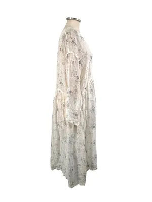 Namsar Linen Gauze Floral Print Oversized Midi Dress Size L/XL thumbnail 3