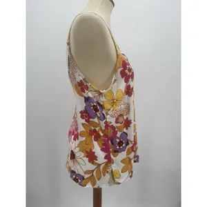 Cynthia Rowley Floral Summer Spaghetti Strap Tank Top Boho Festival Sz Small NWT thumbnail 3