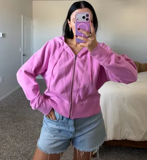 Pink zip up jacket thumbnail 1