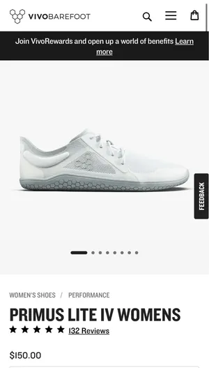 Vivo Barefoot Shoes White Size 8 thumbnail 2
