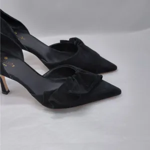 Kate Spade Pumps Size 8.5 Black Suede Coquette Quiet Luxury Heels Wedding Party thumbnail 6