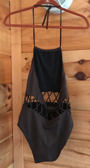 Solid & Striped AMAZING BROWN  ONE PIECE CUT OUT BATHING SUIT thumbnail 5
