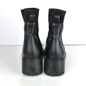 Steve Madden Hayle Chelsea Boots Womens 9 Black Vegan Chunky Lug Sole Platform thumbnail 8