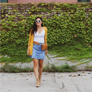 Wax Jean Basic‎ Denim Distressed Skirt Size M thumbnail 15