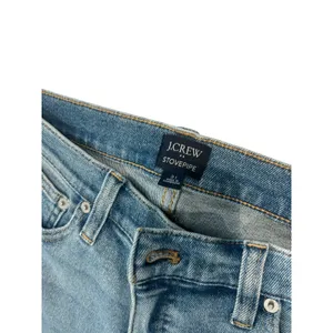 J.Crew Stovepipe Jeans Womens 31 Light Wash High Rise Straight Leg Raw Hem Blue thumbnail 2
