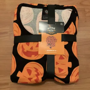 2 Pc HYDE And EEK Women's Pajama Set Outfit Sleepwear Pumpkins Size XL thumbnail 1