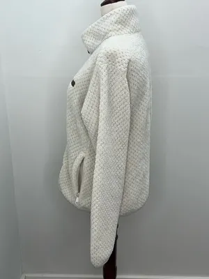 Columbia Sportswear Cream White Full Zip Women’s Sherpa Fleece Jacket Medium thumbnail 3