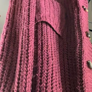 Urban Outfitters BDG Dark Red Knit Button-Up Cardigan Sweater Sz. thumbnail 4