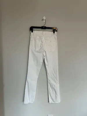 Mother The Hustler Ankle Fray White Jeans Size 26 thumbnail 9