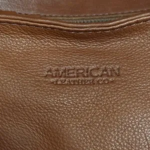 American Leather Co Long Beach Satchel Crossbody Bag Brandy Brown thumbnail 10