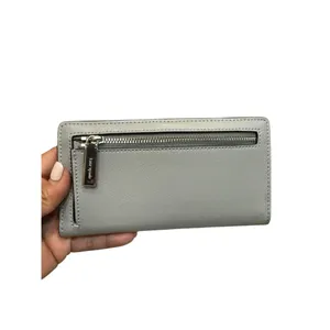 Kate Spade New York Staci Colorblock‎ Large Slim Bifold Wallet Grey White thumbnail 3