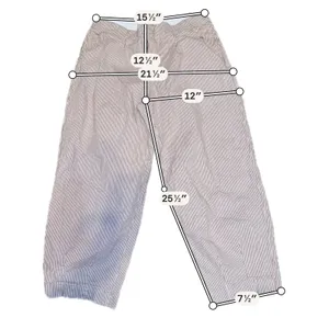 Democracy Barrel Jeans Women Size 8 White Hickory Stripe Ab Technology Cropped‎ thumbnail 8