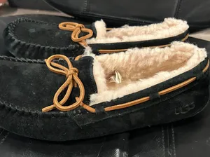 UGG Women's Black Moccasins with Tan Laces thumbnail 1