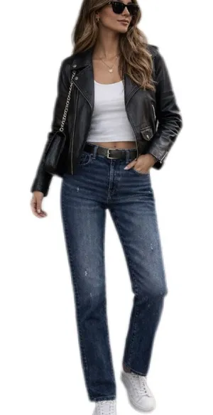American Eagle Outfitters AE77 Premium Blue Distressed Mom Jeans + a Free Gift! thumbnail 1
