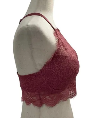 Victorias Secret Pink Women Size Small Bralette Push Up Bra Rose Pink 10A-744P thumbnail 3