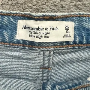 Abercrombie & Fitch Light Blue Straight Leg Jeans thumbnail 2