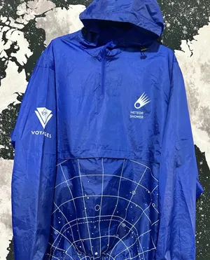 Virgin Voyages Meteor Shower Packable Rain Jacket Blue Size XL thumbnail 1