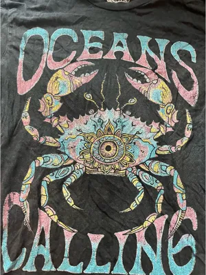 oceans calling t shirt Black Size M thumbnail 1