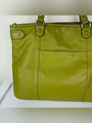 Coach Daisy Emma Green Leather Shoulder Bag Tote thumbnail 9