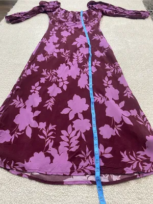 Peter Som Collective Floral Square Neck Midi Dress 4 Shell 58% Viscose 42% Rayón thumbnail 14
