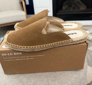 Soludos Womens Espadrilles The Smoking Mule Miel Brown 6 - 6.5 New thumbnail 1