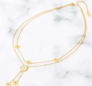 Clovers Gold Layered Necklace thumbnail 8