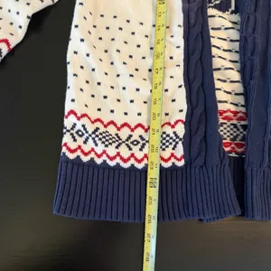 Navy and Red‎ Patterned Sweater thumbnail 2