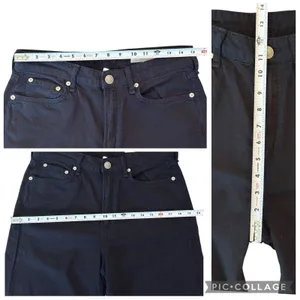 Rag & Bone Logan Wide Leg Jeans Black Organic Cotton Soft Relaxed Size 27 thumbnail 3
