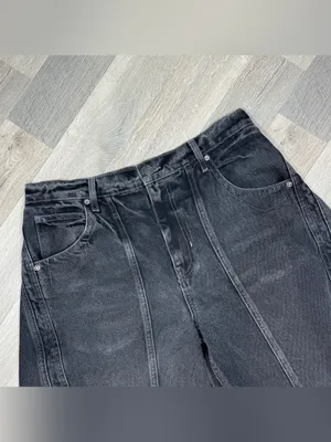 Free People Olsen Cuffed Barrel Jeans Black 28 Baggy Streetwear High Rise Grunge thumbnail 6