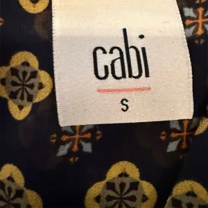 CAbi Women's Small Multicolor Geometric V-Neck Long Sleeve Sheer Blouse thumbnail 6