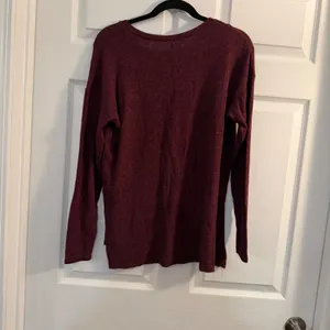 American Eagle Soft & Sexy Plush Top Burgundy Small Relaxed Casual Loungewear‎ thumbnail 3