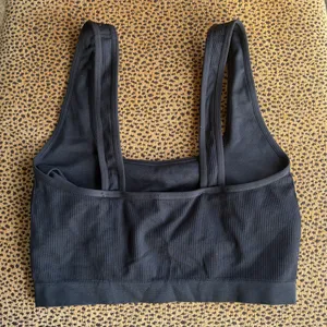 Aerie Black Ribbed Bra Top thumbnail 2
