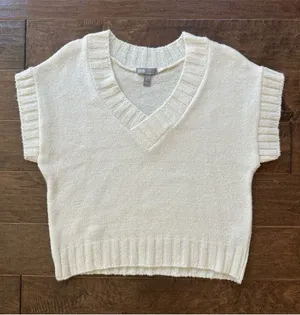 ASOS Oversized V-Neck Knit Vest thumbnail 1