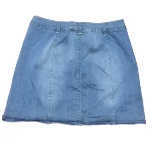 Buttoned Front Denim Skirt thumbnail 5