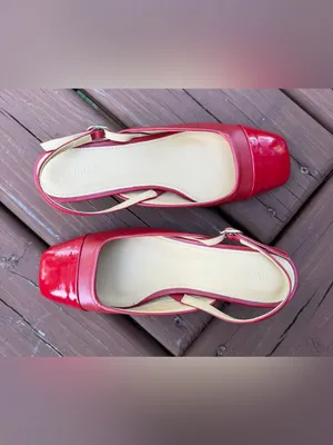 ALOHAS Lindy Bliss Red Leather Slingback Pumps Size 6 $170 thumbnail 10