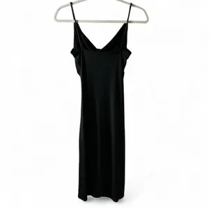 Y2K Ruby Black Glitter Ruched Spaghetti Strap Maxi Dress Women's M‎ Gothic Glam thumbnail 2