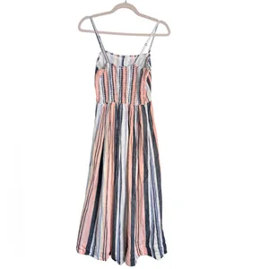 Free People Multicolour Lilah Cotton Pleated Tube Maxi Dress‎ Small Boho Summer thumbnail 5