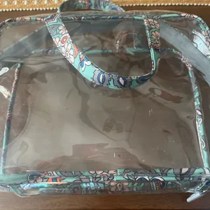 Vera Bradley clear travel bag. EUC. thumbnail 1