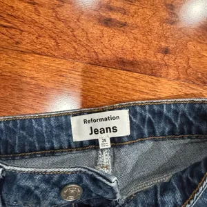 Reformation Liza Ultra High Rise Blue Slim Straight Jeans 25 thumbnail 2