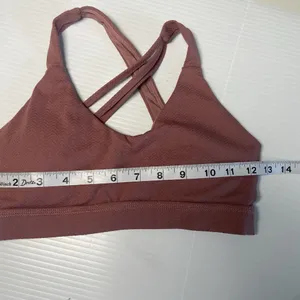 Buffbunny Sports Bra Crisscross Straps Size‎ S Small Mauve Workout Athletic Yoga thumbnail 5