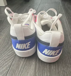 Nike Court Borough Low Recraft GS 'Honeydew Pink Ultramarine' sneakers, NEW thumbnail 3